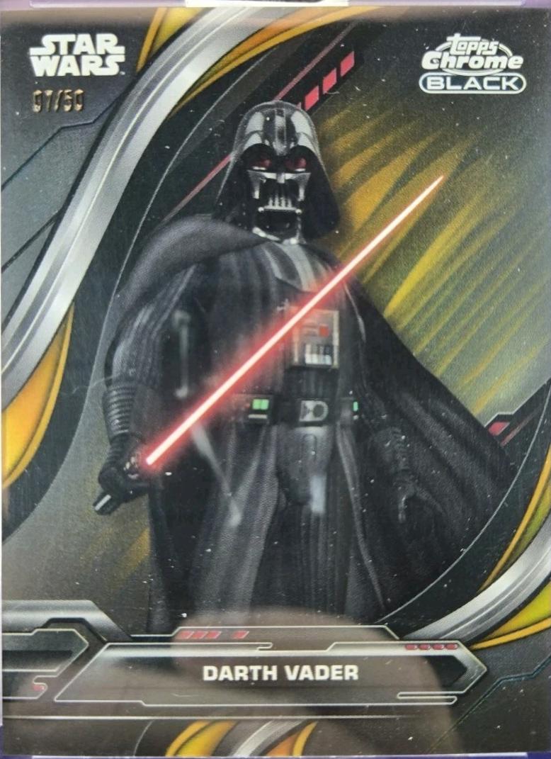 2025 2024 Topps Chrome Black Darth Vader [Gold Refractor] #54 card