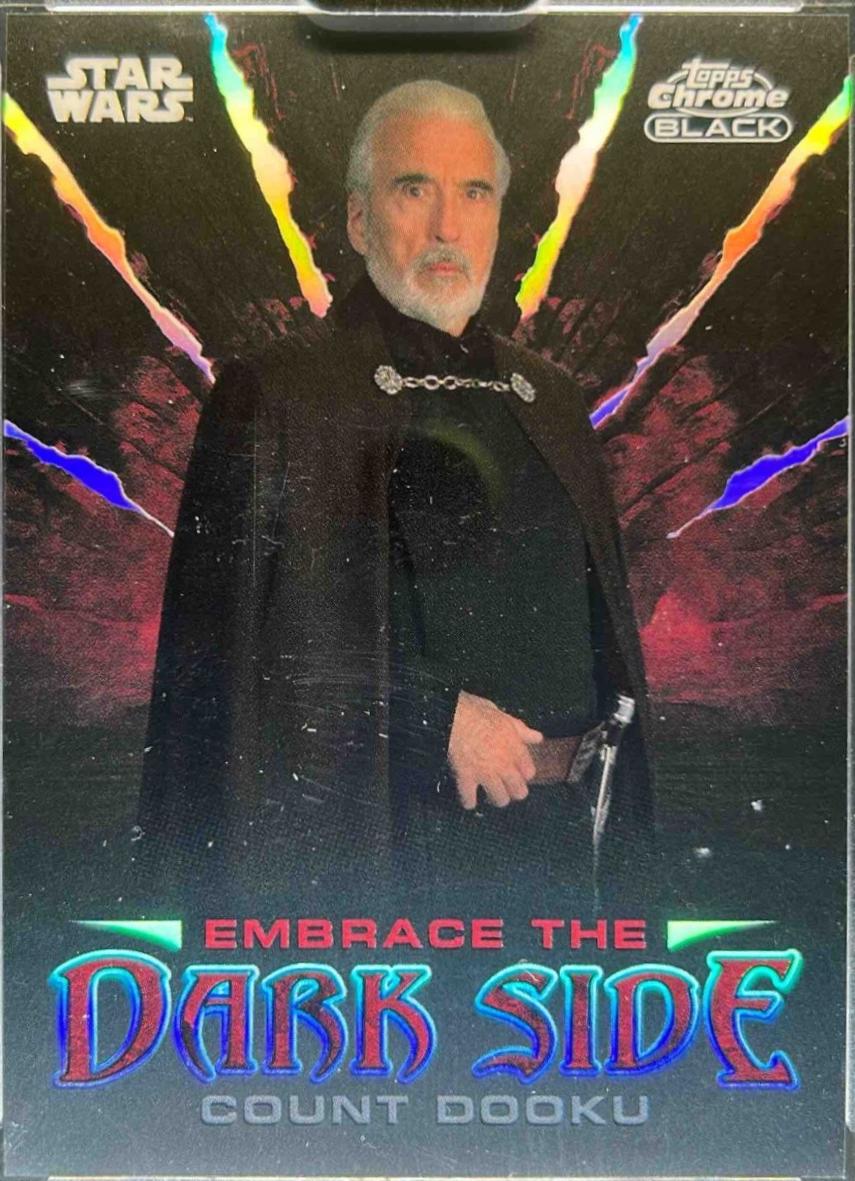 2025 2024 Topps Chrome Black Embrace the Darkside Count Dooku #ED-9 card