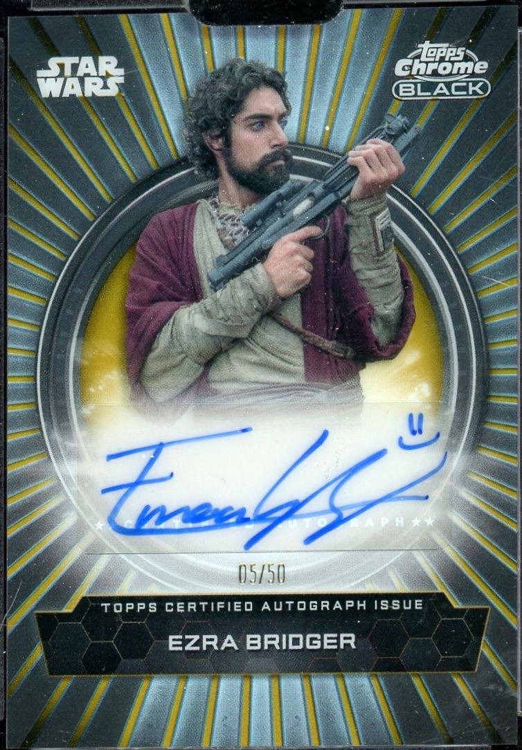 2025 2024 Topps Chrome Black Ezra Bridger [Gold Refractor] #9 card