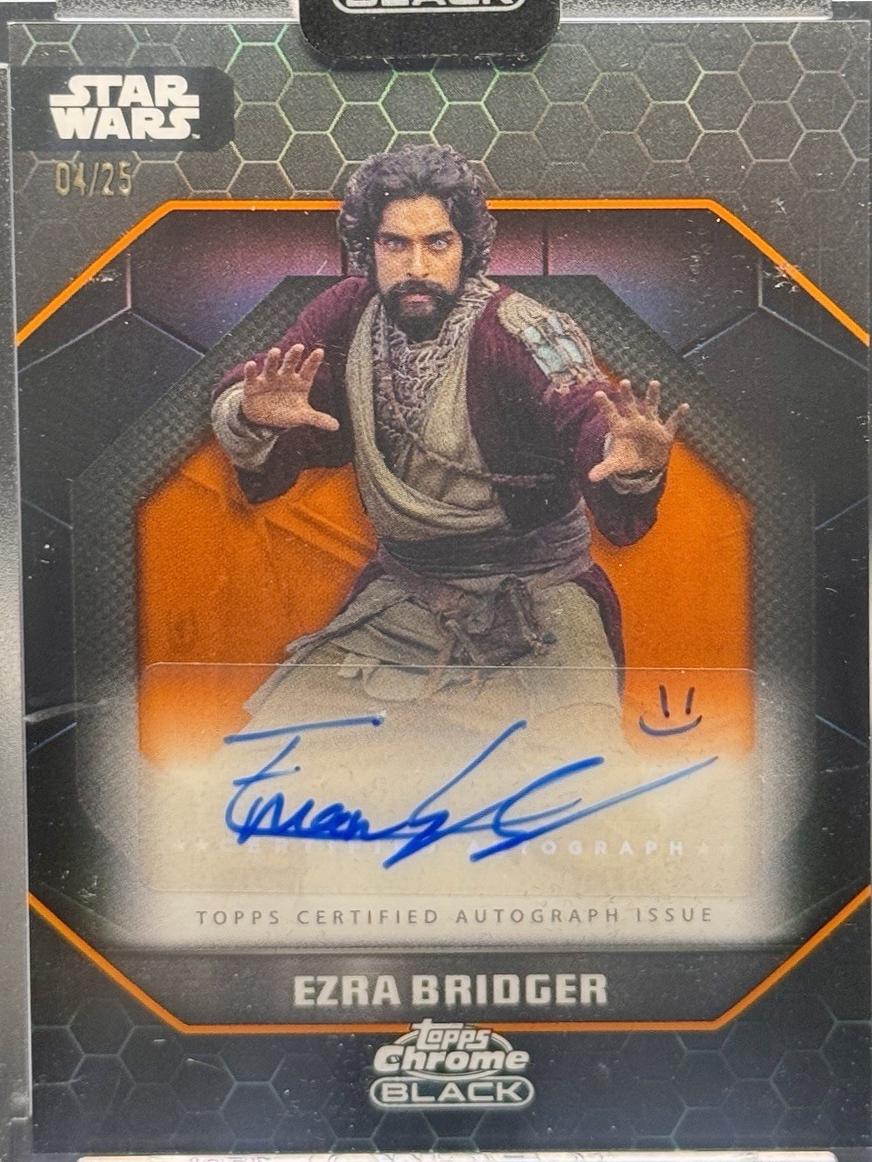 2025 2024 Topps Chrome Black Ezra Bridger [Orange Refractor] #9 card