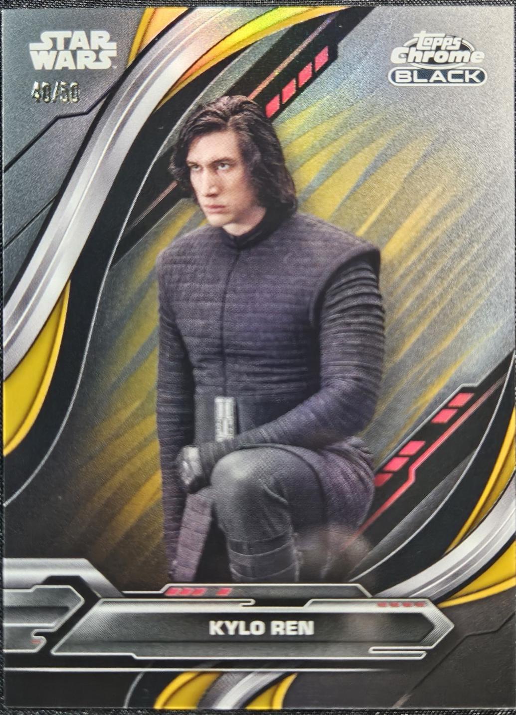 2025 2024 Topps Chrome Black Kylo Ren [Gold Refractor] #52 card