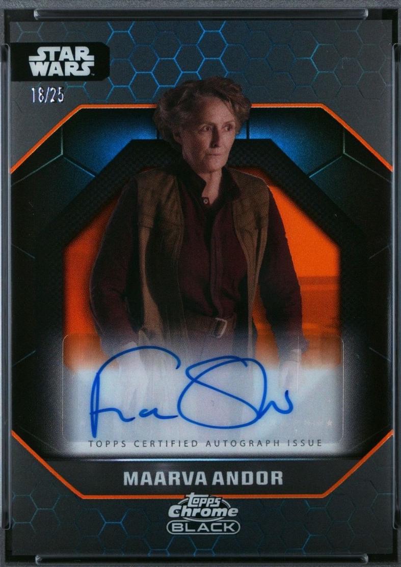 2025 2024 Topps Chrome Black Maarva Andor [Orange Refractor] #77 card