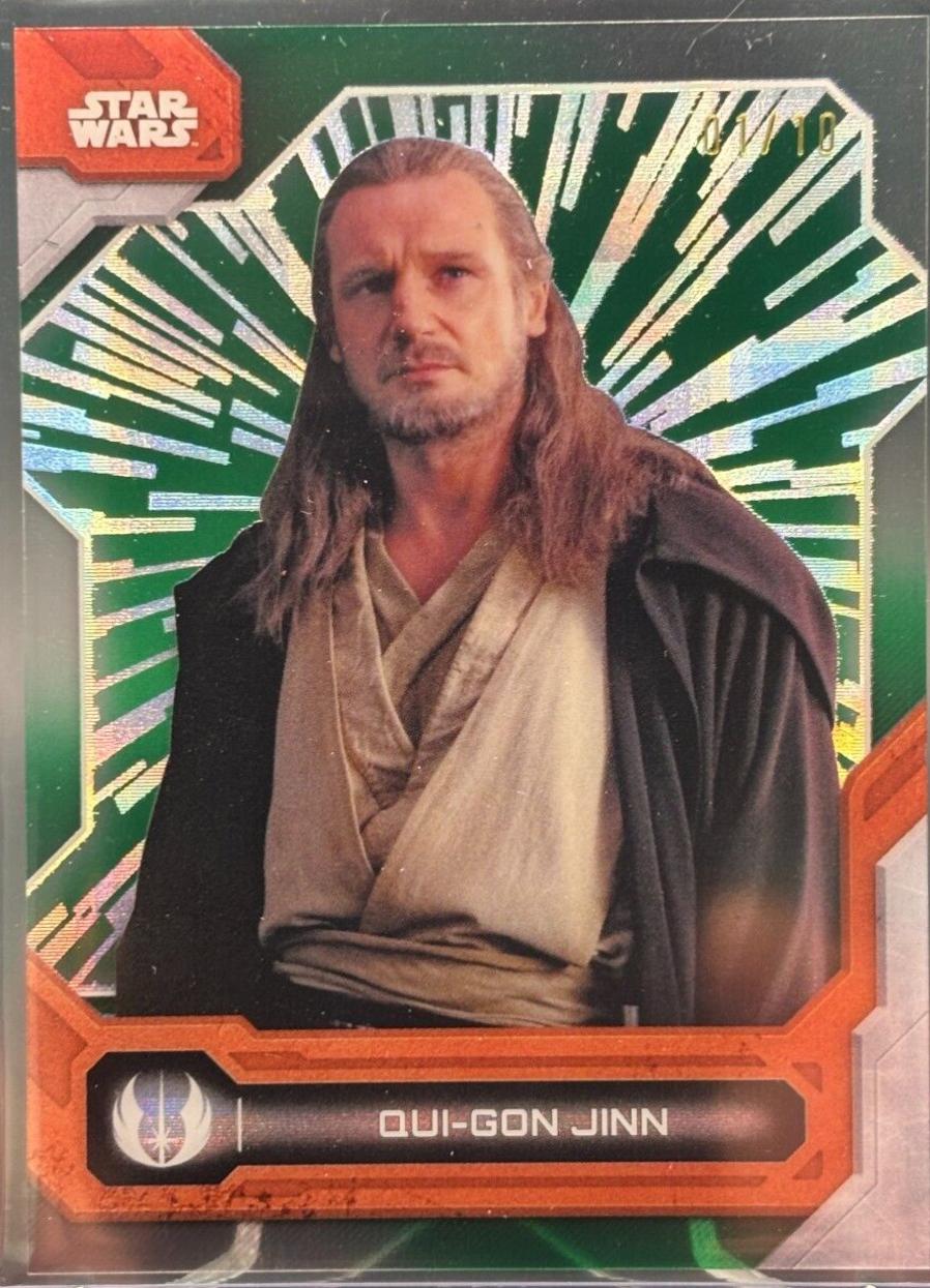 2025 2024 Topps High-Tek Qui-Gon Jinn [Death Star Interior Green] #83 card