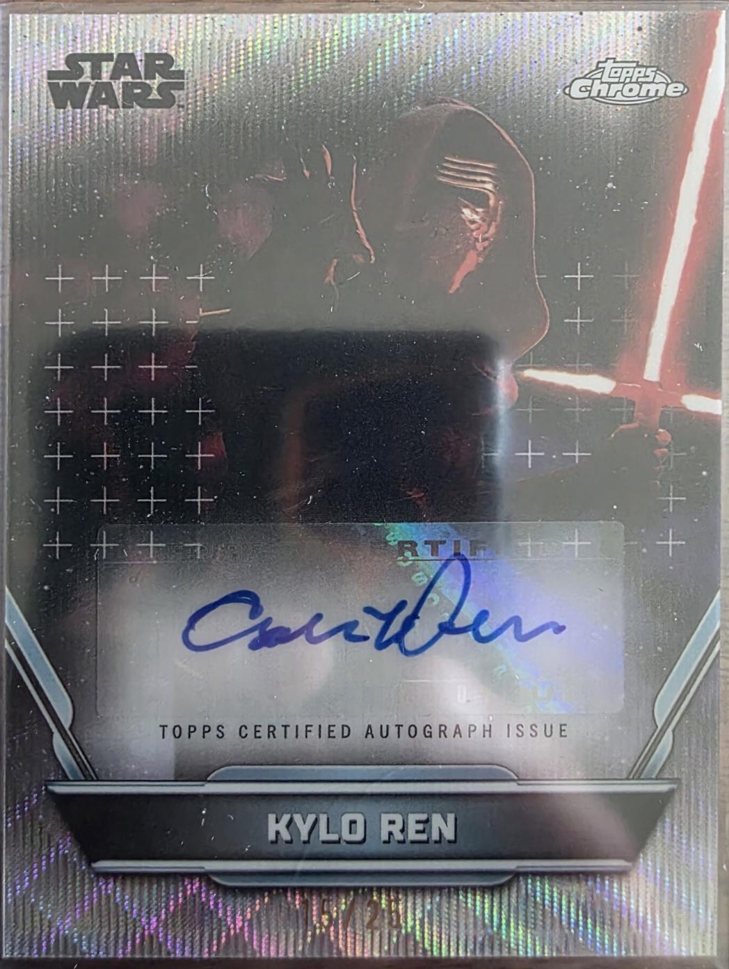 2025 2024 Topps Hyperspace Autograph Adam Driver as Kylo Ren [Hyperlanes Refractor] #A-AD card