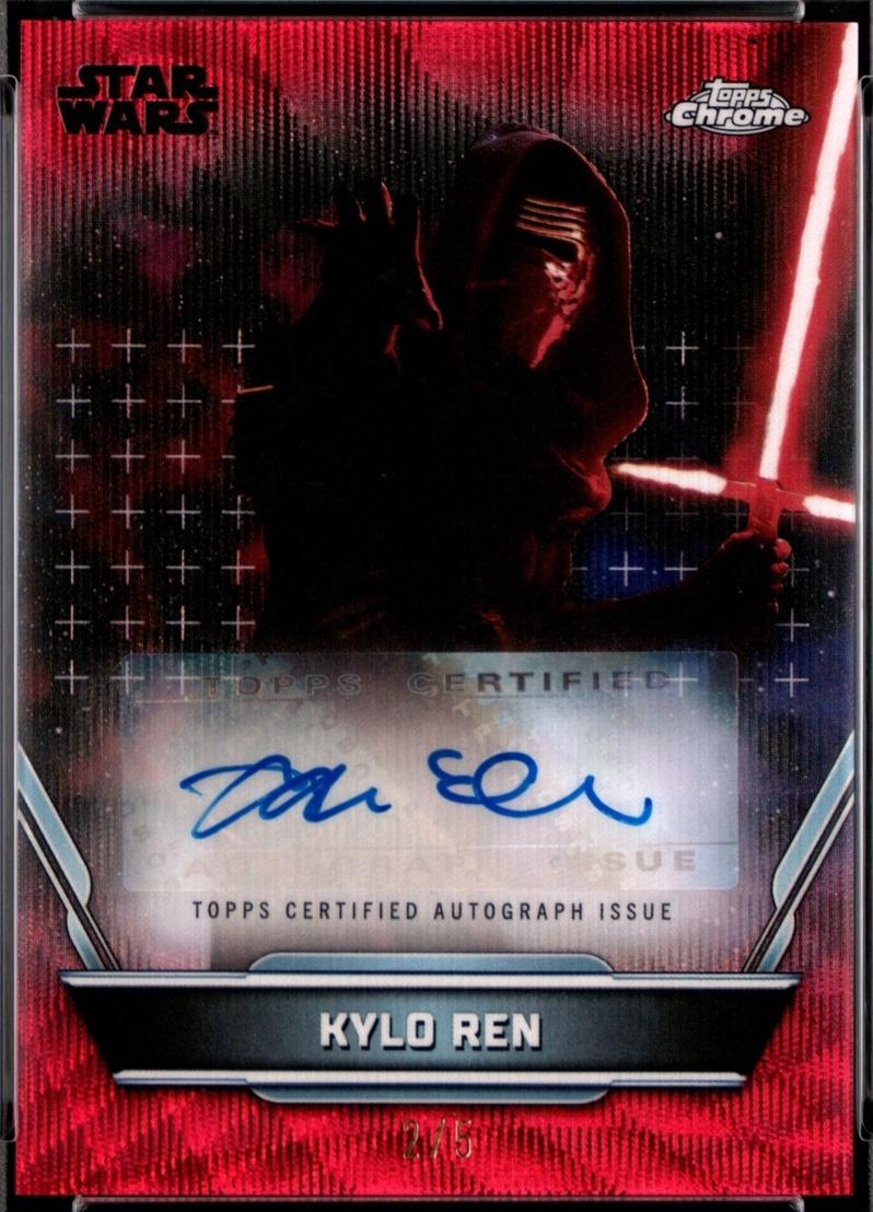 2025 2024 Topps Hyperspace Autograph Adam Driver as Kylo Ren [Red Hyperlanes Refractor] #A-AD card