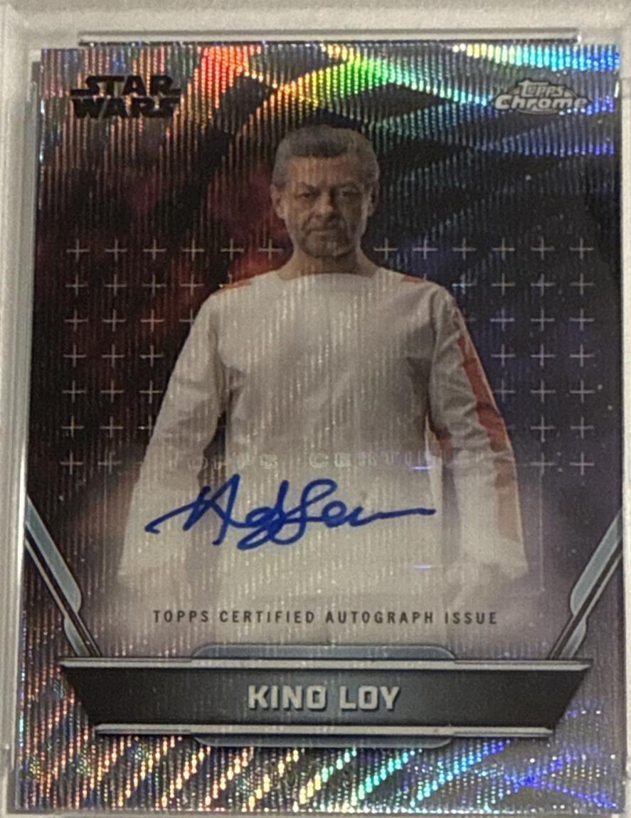 2025 2024 Topps Hyperspace Autograph Andy Serkis as Kino Loy [Hyperlanes Refractor] #A-AS card