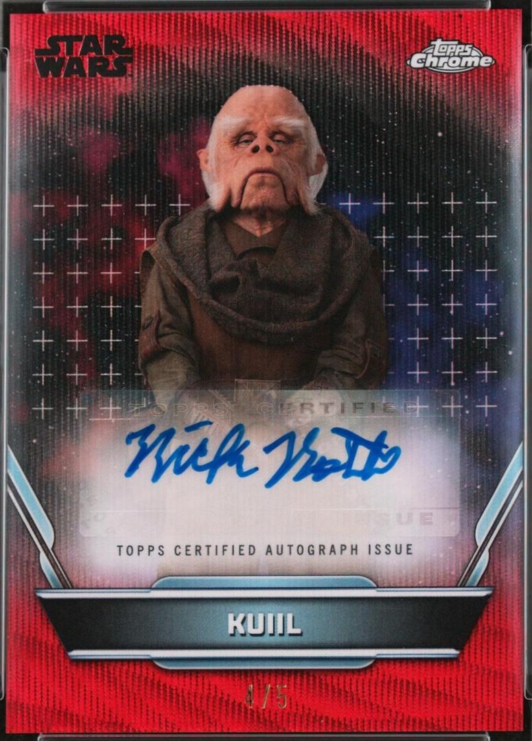 2025 2024 Topps Hyperspace Autograph Nick Nolte as Kuiil [Red Hyperlanes Refractor] #A-NN card