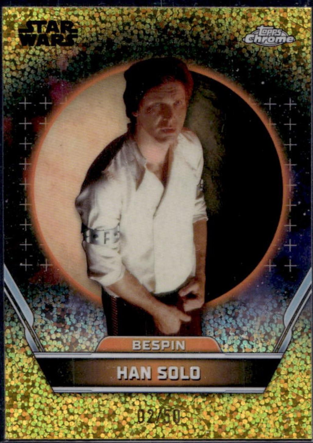 2025 2024 Topps Hyperspace Han Solo [Gold Galactic Dust Refractor] #59 card