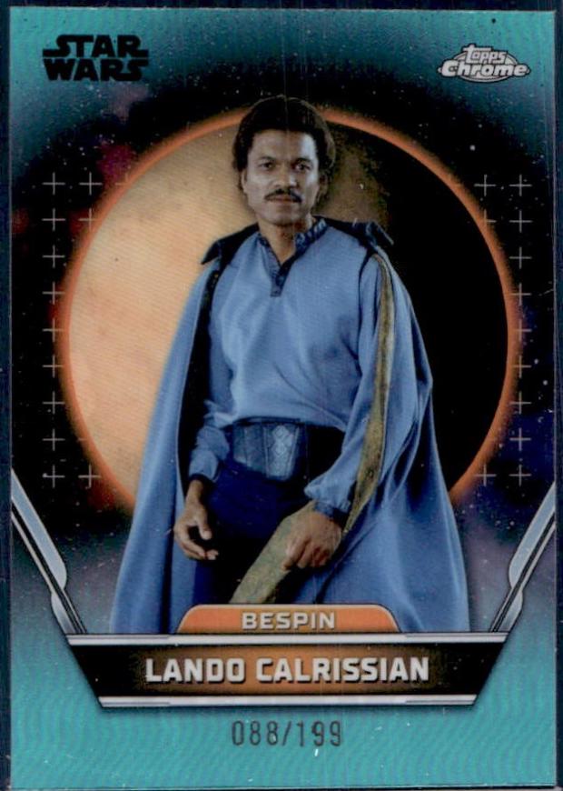 2025 2024 Topps Hyperspace Lando Calrissian [Aqua Refractor] #75 card