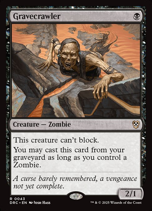 2025 Aetherdrift Commander Gravecrawler #43 card