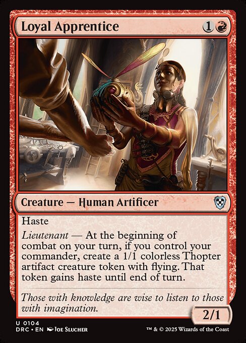 2025 Aetherdrift Commander Loyal Apprentice #104 card
