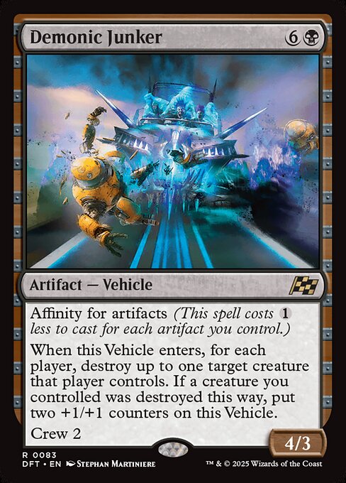 2025 Aetherdrift Demonic Junker #83 card