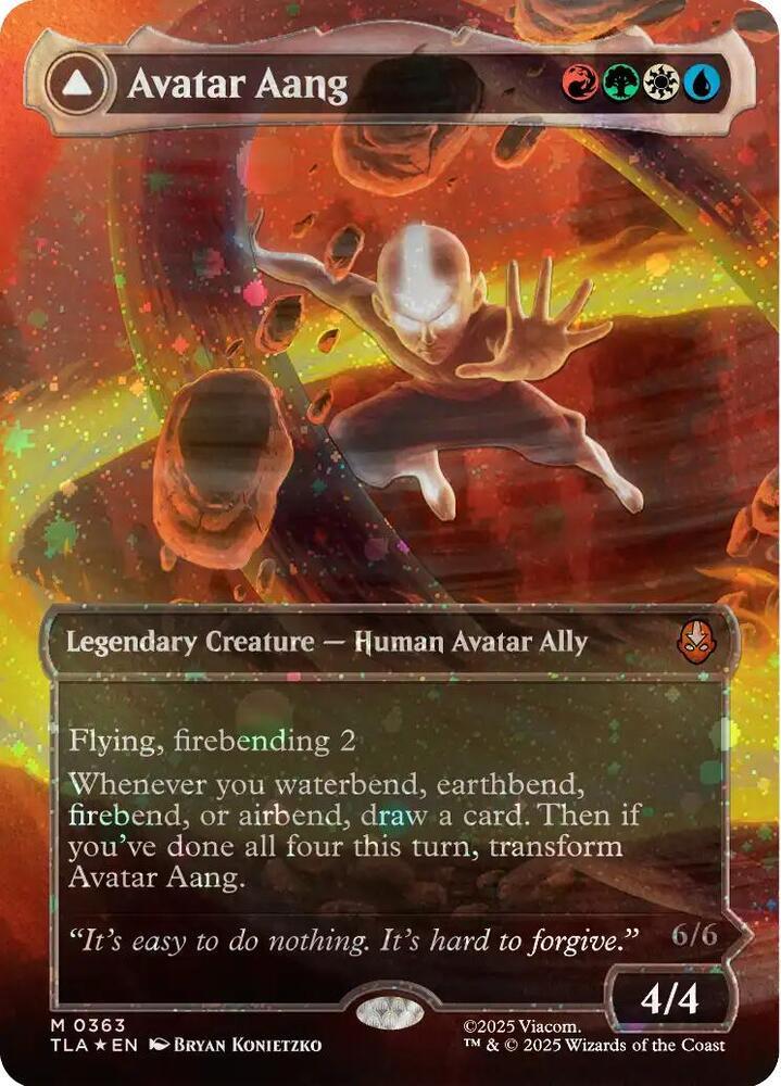 2025 Avatar: The Last Airbender Avatar Aang [Raised Foil] #363 card