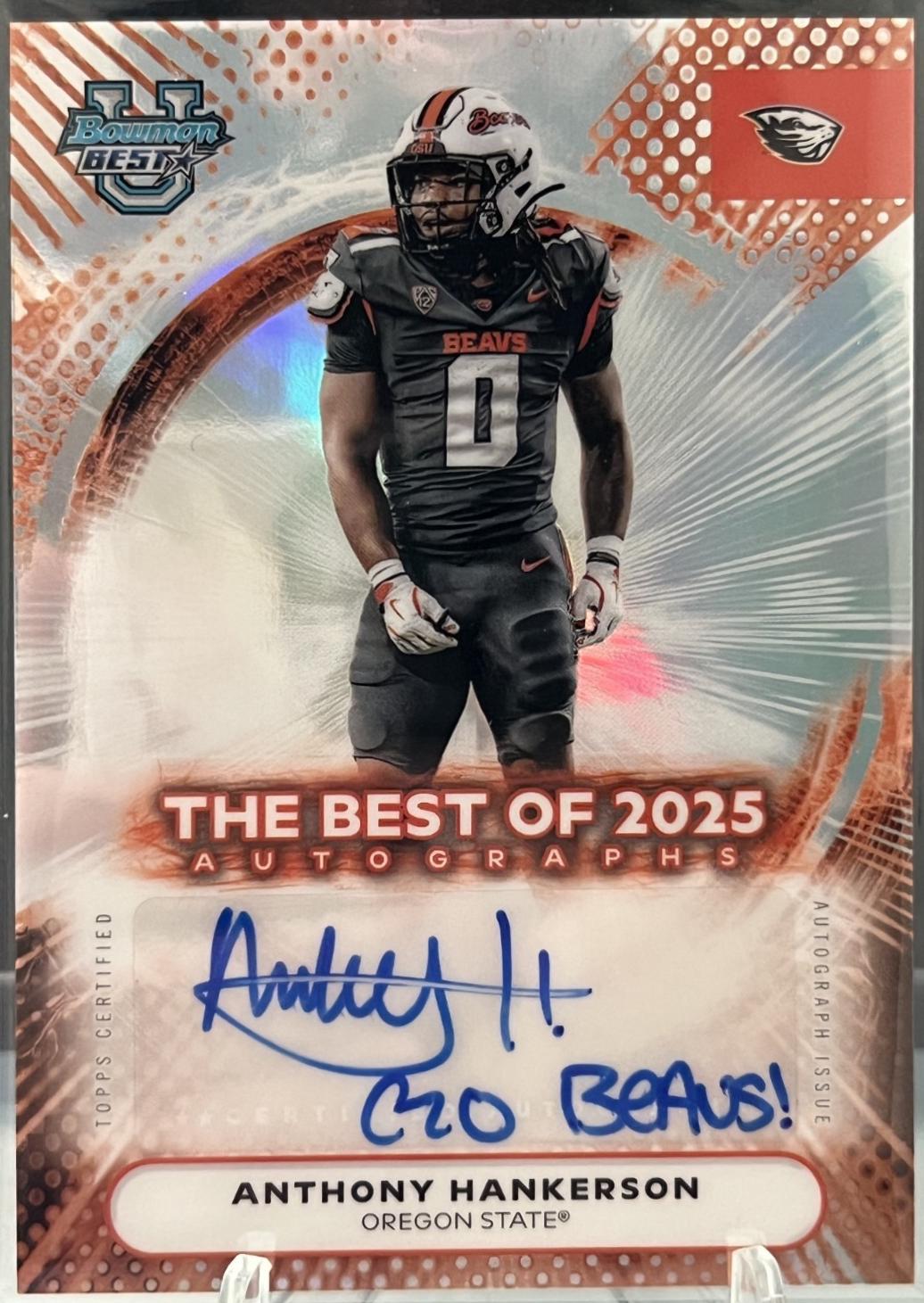 2025 Bowman Best University Autograph Anthony Hankerson #BOA-AHA card