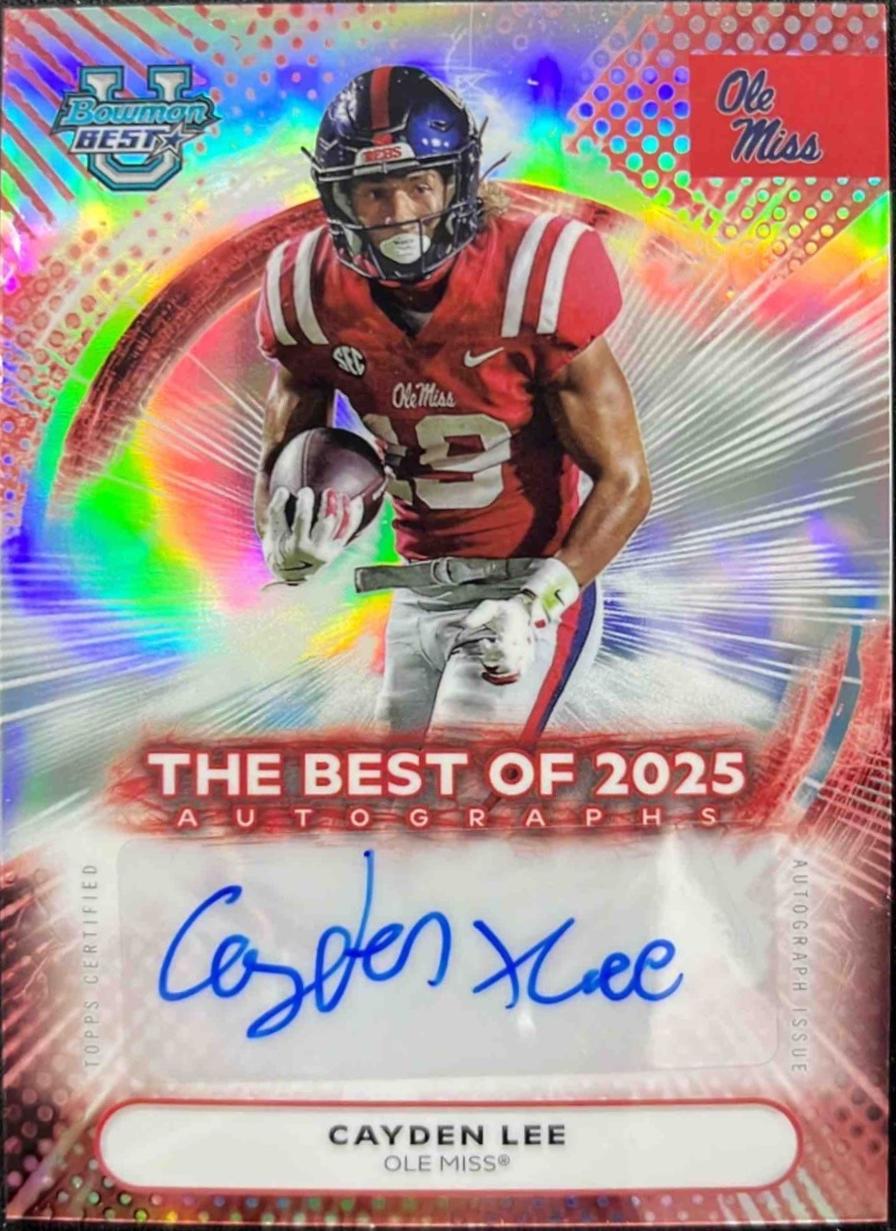 2025 Bowman Best University Autograph Cayden Lee #BOA-CL card