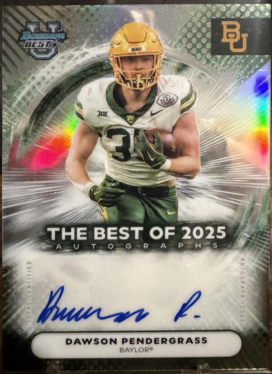 2025 Bowman Best University Autograph Dawson Pendergrass #BOA-DP card