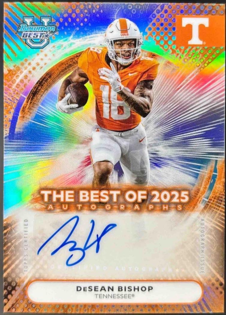 2025 Bowman Best University Autograph DeSean Bishop #BOA-DBI card