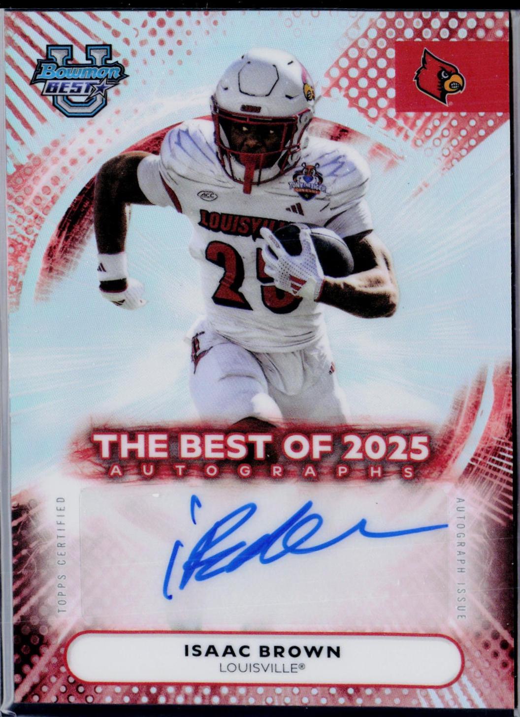 2025 Bowman Best University Autograph Isaac Brown #BOA-IB card