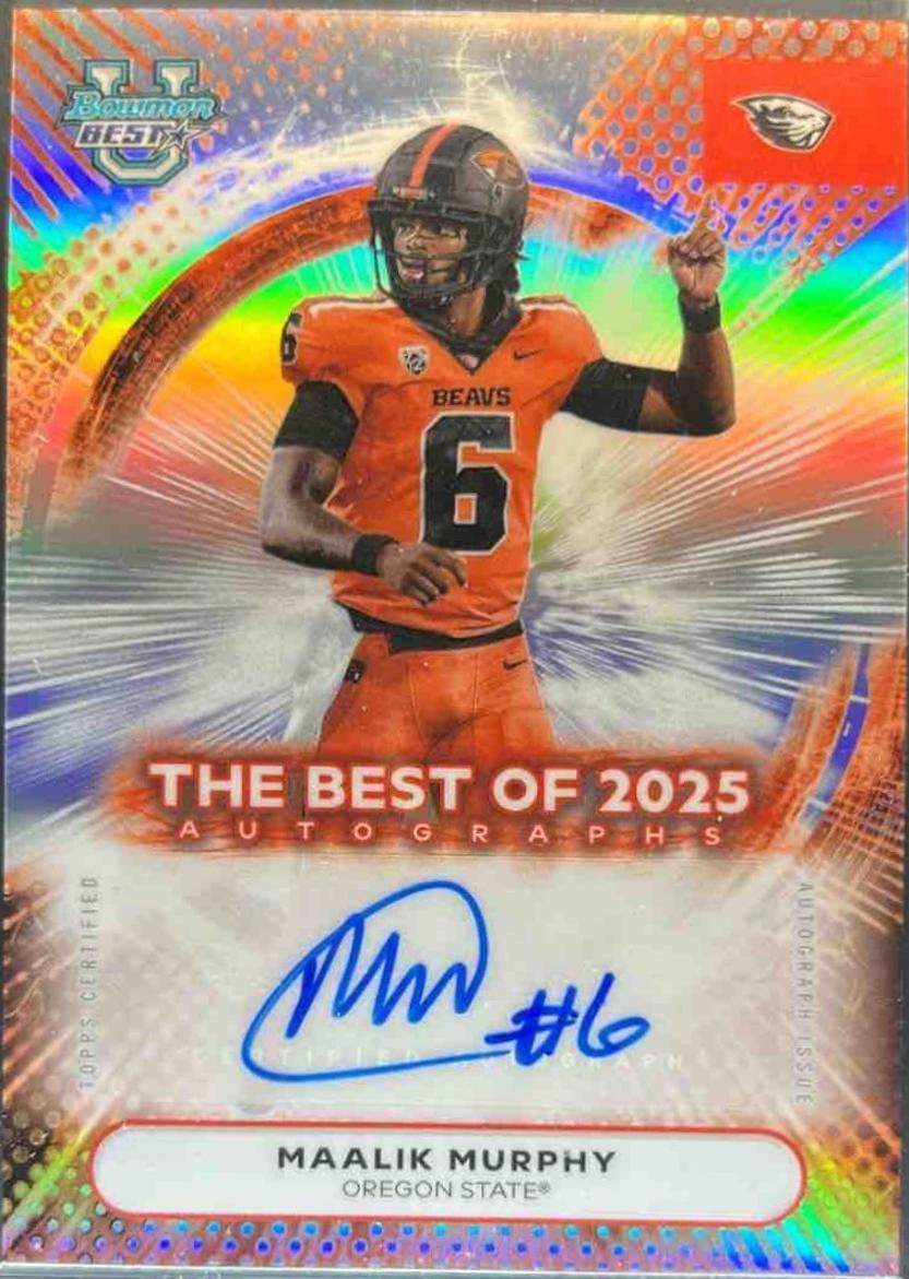 2025 Bowman Best University Autograph Maalik Murphy #BOA-MMU card