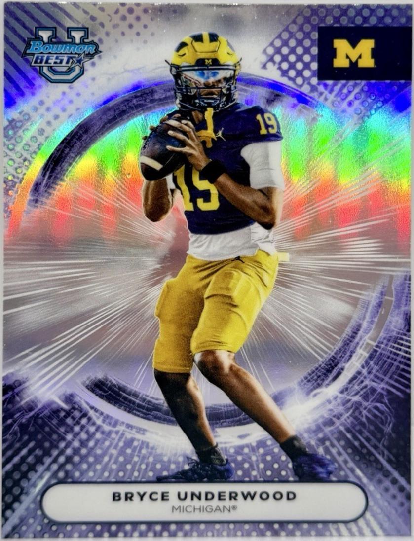 2025 Bowman Best University Bryce Underwood [Refractor] #100 card
