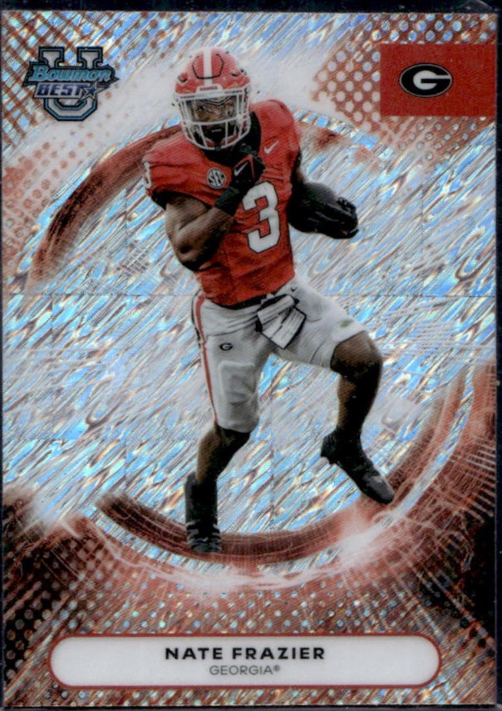 2025 Bowman Best University Nate Frazier [Shimmer Refractor] #7 card