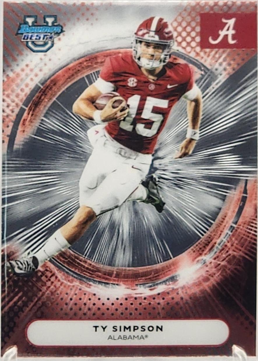 2025 Bowman Best University Ty Simpson #24 card