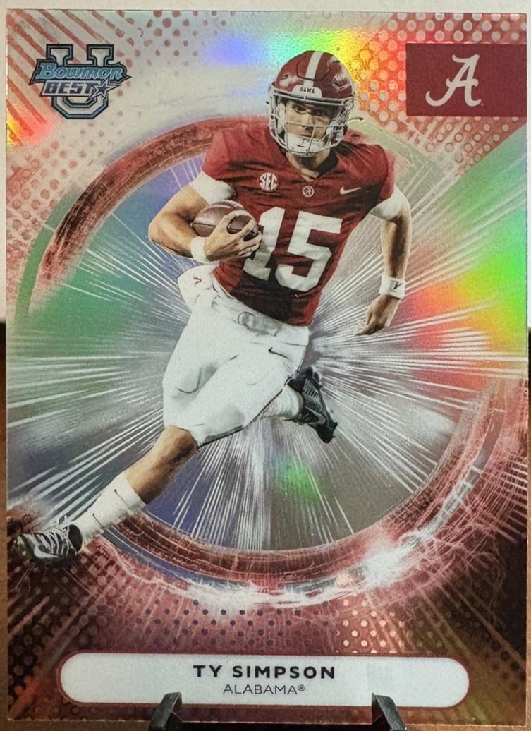 2025 Bowman Best University Ty Simpson [Refractor] #24 card