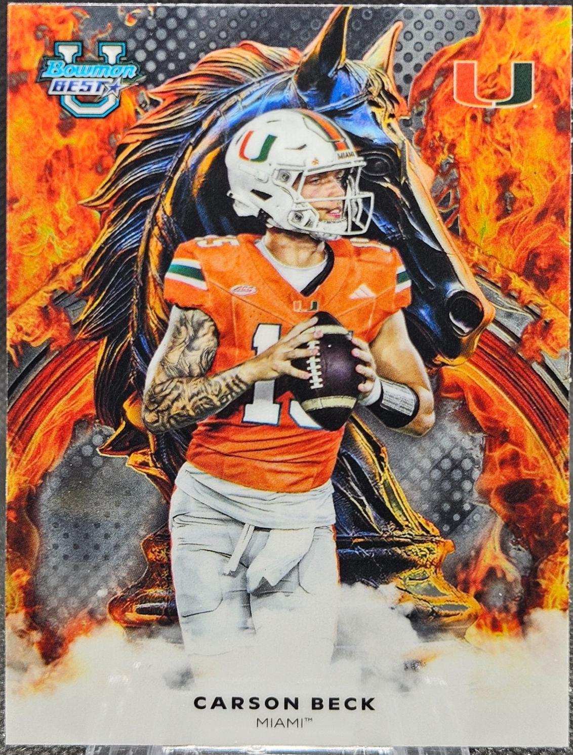 2025 Bowman Best University Workhorse Carson Beck #W-25 card