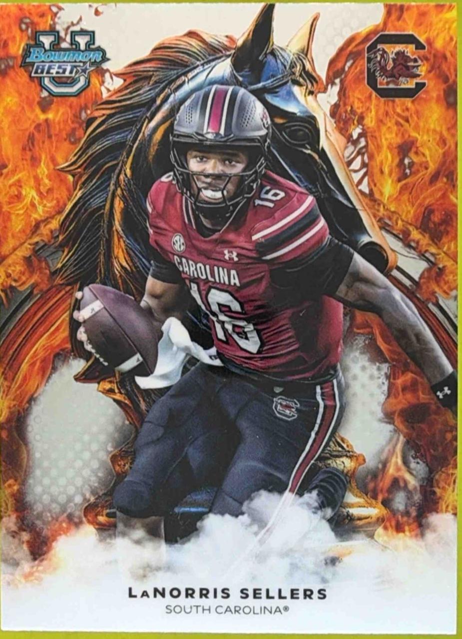 2025 Bowman Best University Workhorse LaNorris Sellers #W-5 card