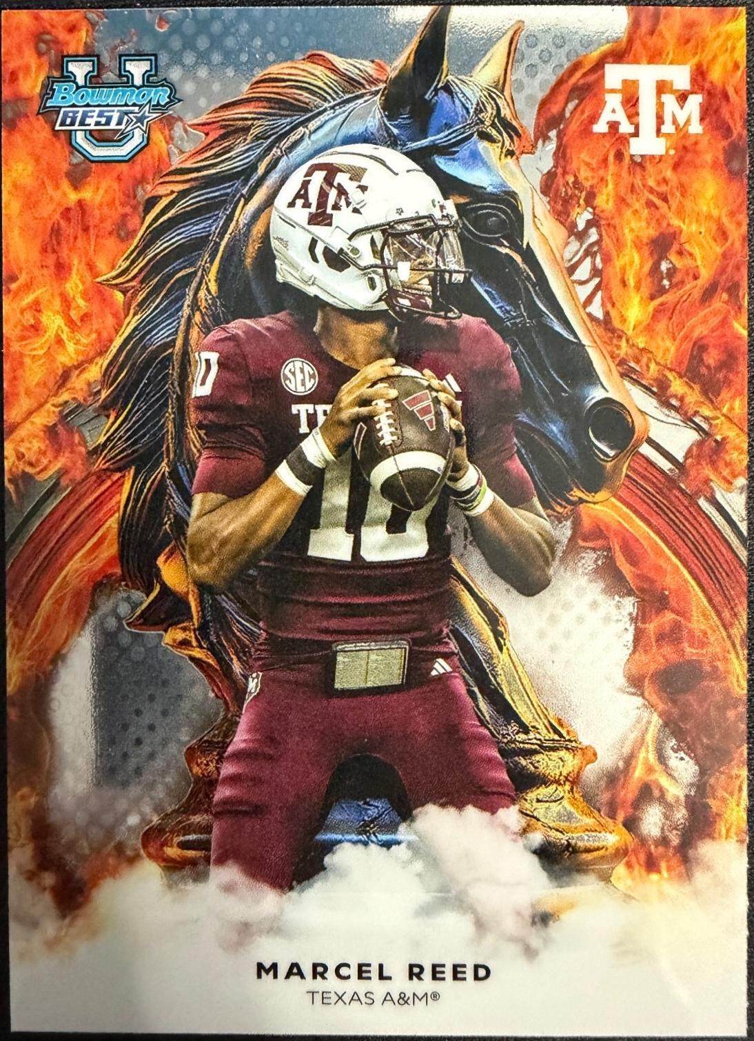 2025 Bowman Best University Workhorse Marcel Reed #W-4 card