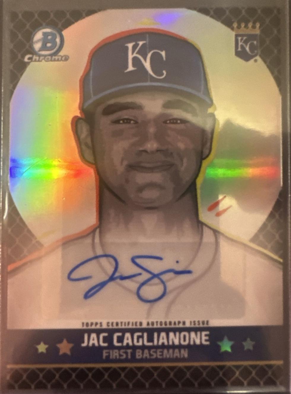 2025 Bowman Chrome Ascensions Autograph Jac Caglianone #BAA-JC card