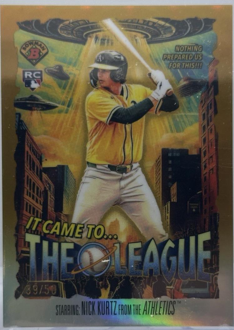 2025 Bowman Chrome It Came to the League Nick Kurtz [Gold Refractor] #IT-16 card