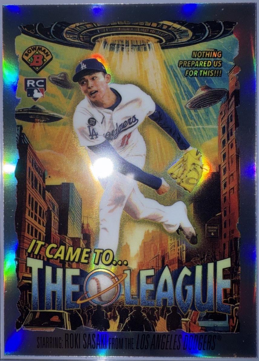 2025 Bowman Chrome It Came to the League Roki Sasaki [Orange Refractor] #IT-5 card