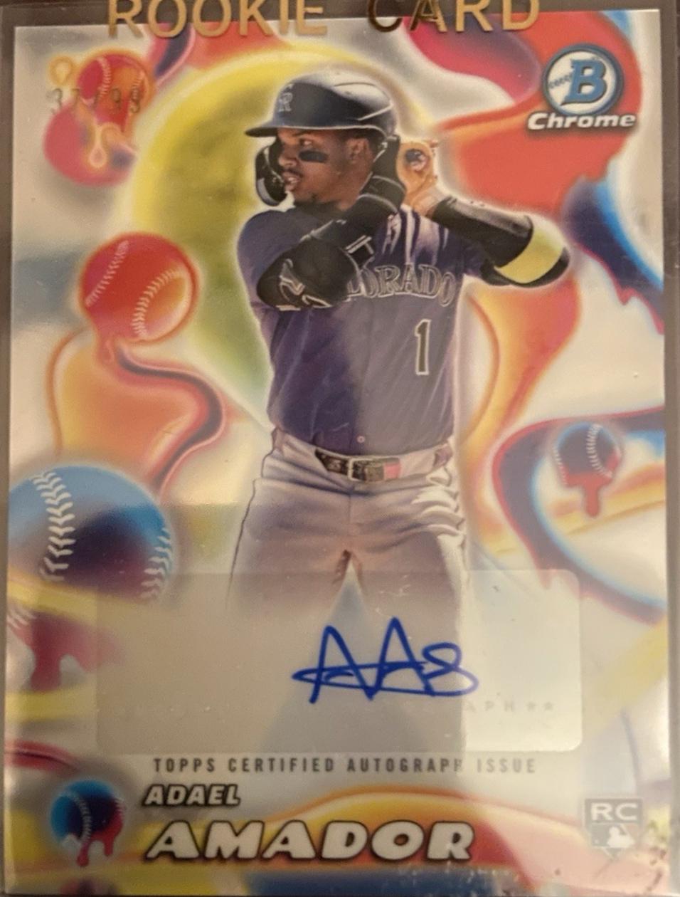 2025 Bowman Chrome Melt Mashers Autograph Adael Amador #MMA-AA card