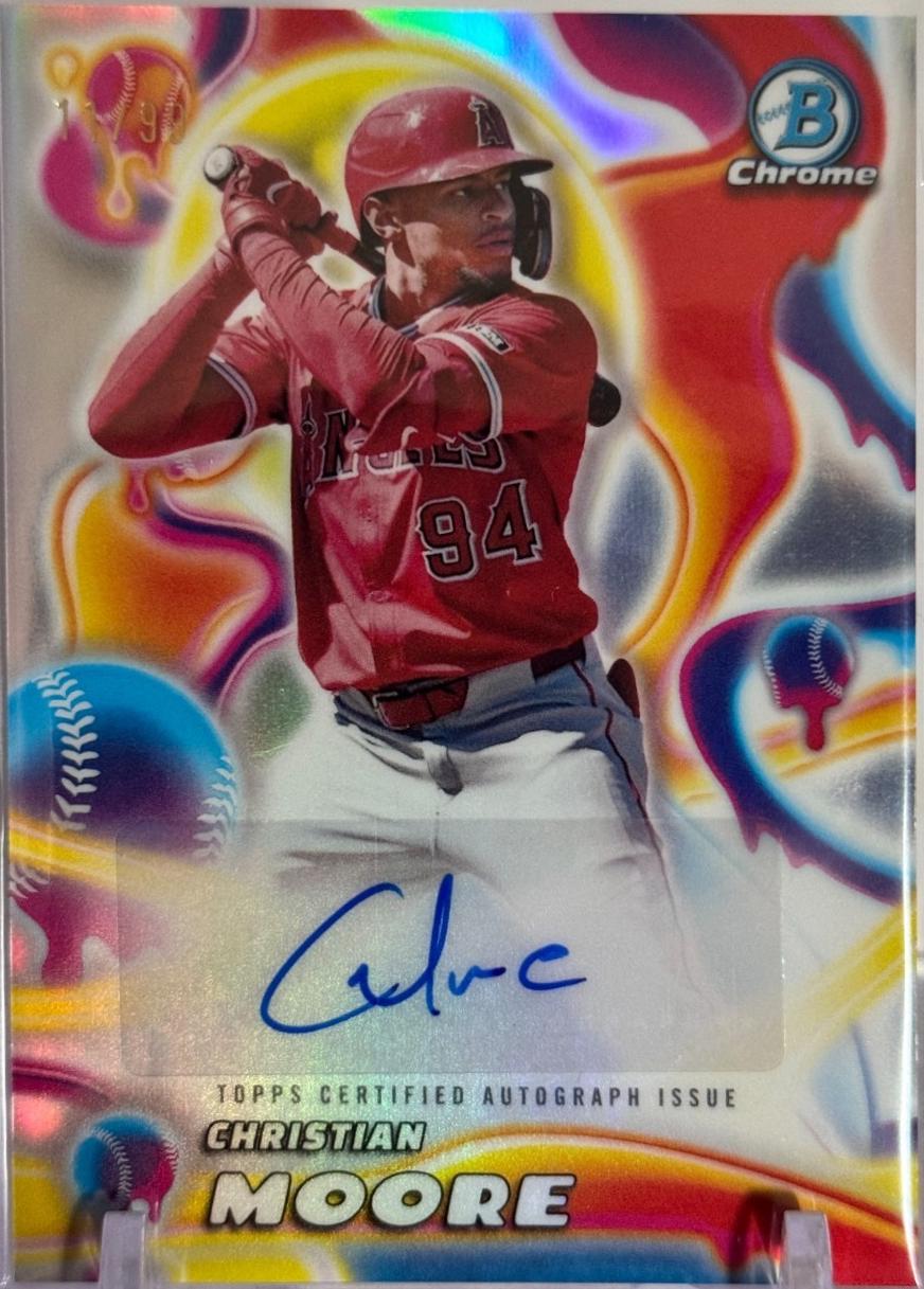 2025 Bowman Chrome Melt Mashers Autograph Christian Moore #MMA-CM card