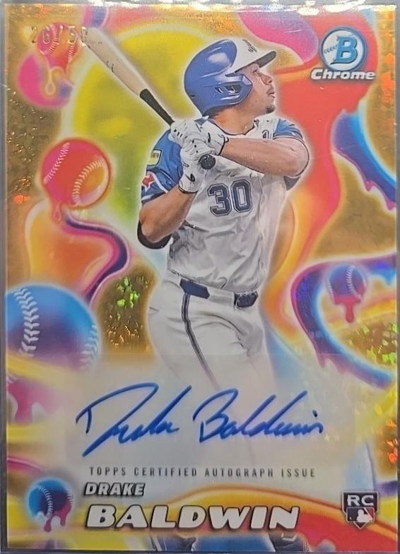 2025 Bowman Chrome Melt Mashers Autograph Drake Baldwin #MMA-DB card