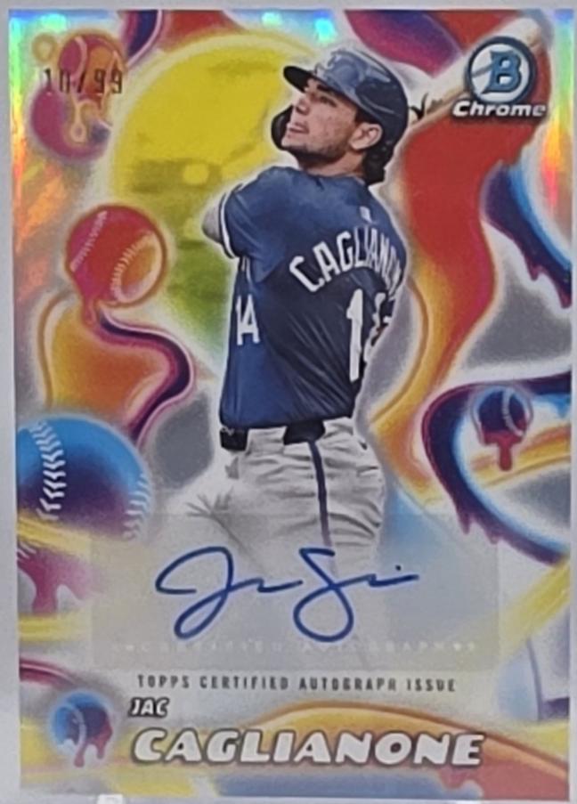 2025 Bowman Chrome Melt Mashers Autograph Jac Caglianone #MMA-JC card