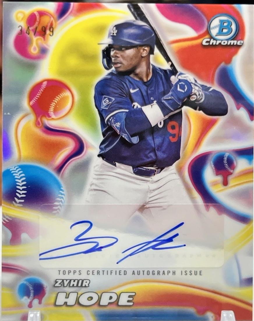 2025 Bowman Chrome Melt Mashers Autograph Zyhir Hope #MMA-ZH card