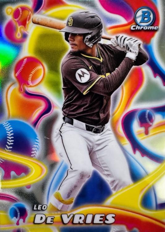 2025 Bowman Chrome Melt Mashers Leo De Vries #MM-8 card