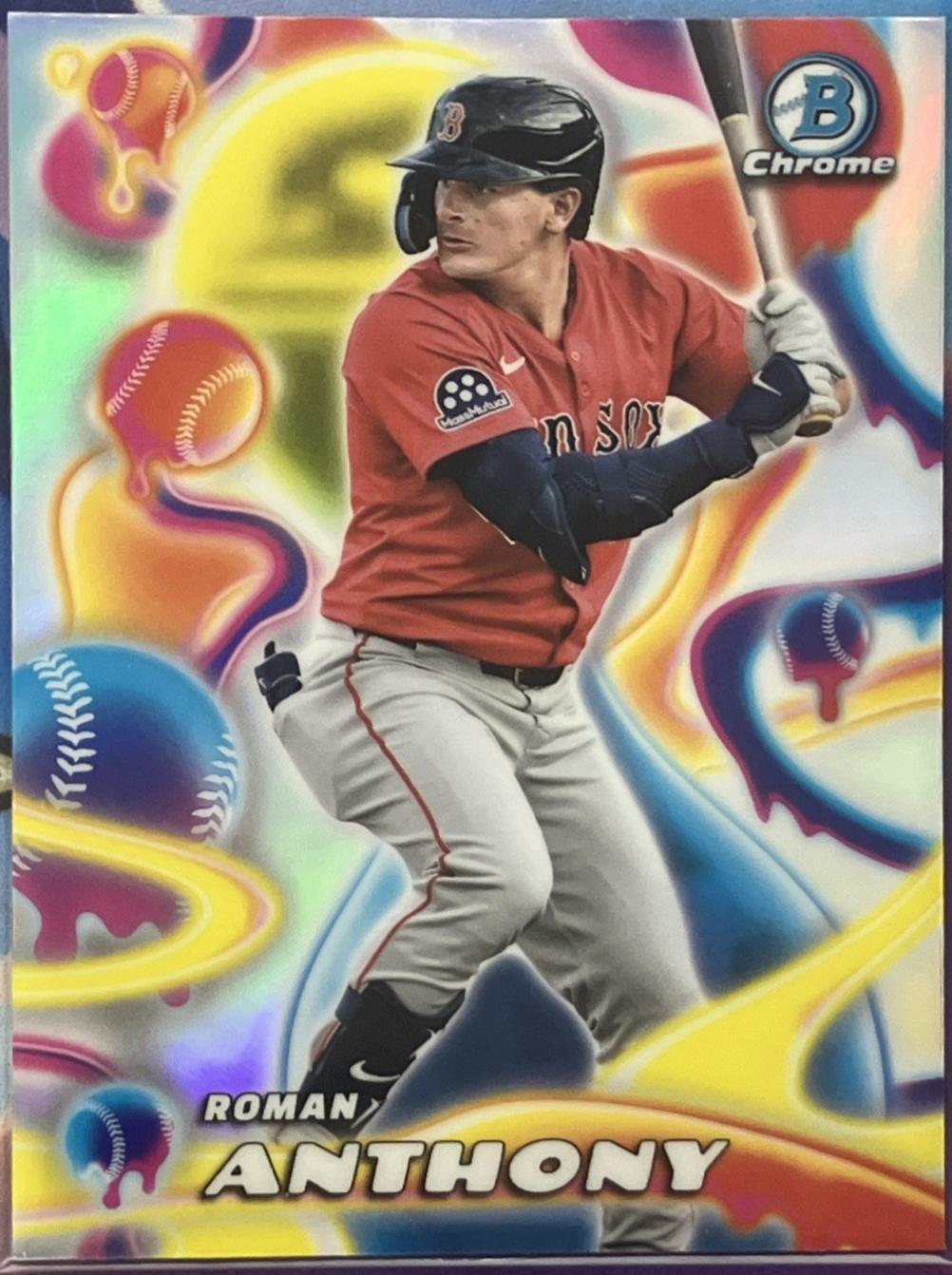 2025 Bowman Chrome Melt Mashers Roman Anthony [Orange Refractor] #MM-13 card