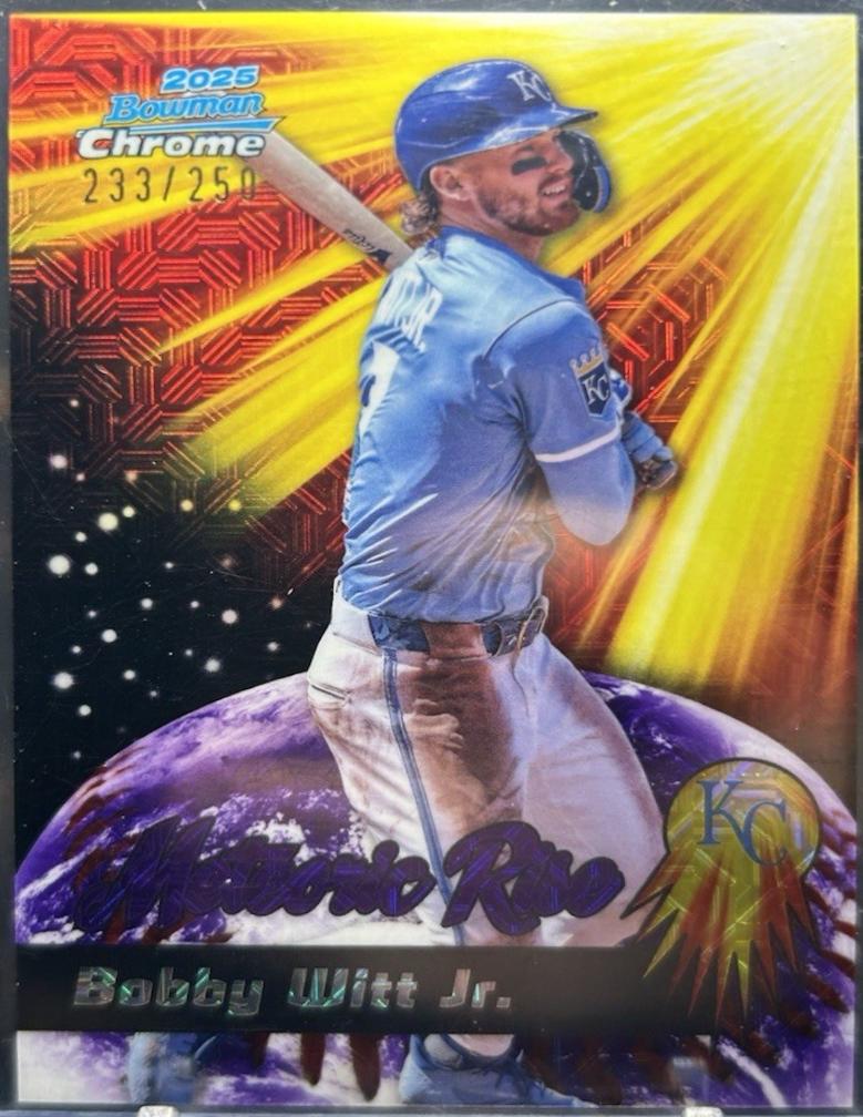 2025 Bowman Chrome Meteoric Rise Bobby Witt Jr. [Purple Mega] #MR-11 card