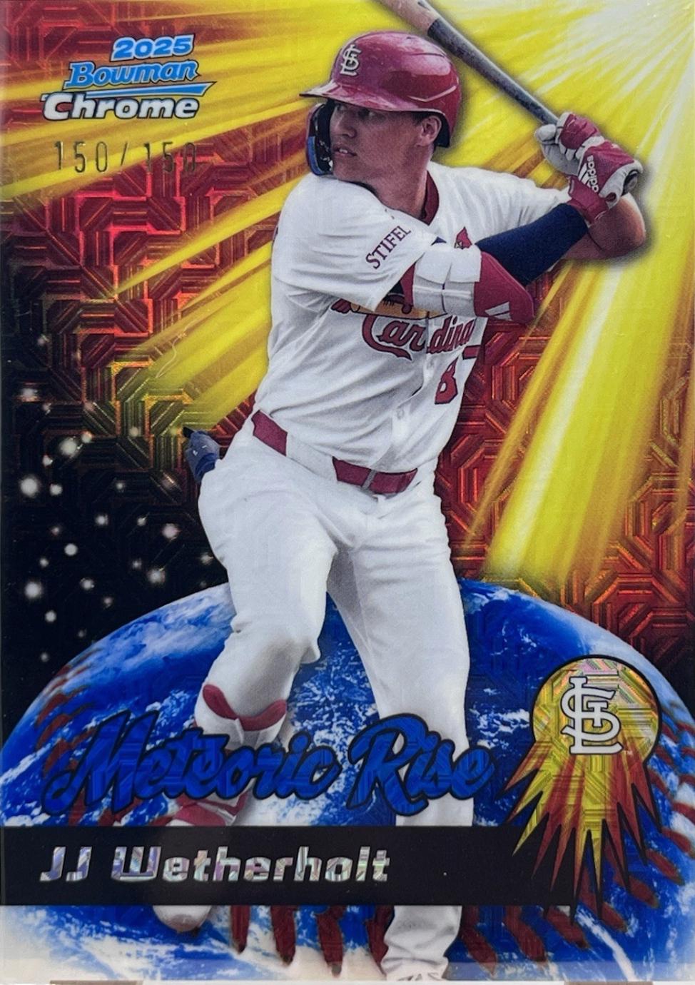 2025 Bowman Chrome Meteoric Rise JJ Wetherholt [Blue Mega] #MR-20 card
