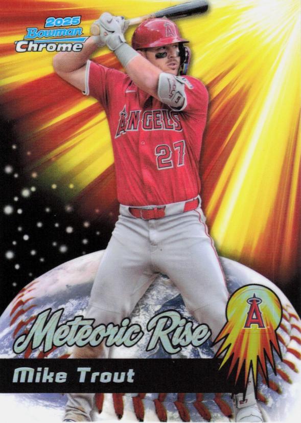 2025 Bowman Chrome Meteoric Rise Mike Trout #MR-2 card