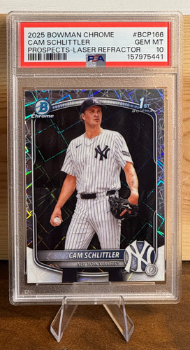 2025 Bowman Chrome Prospects Cam Schlittler [Mega Refractor] #BCP-166 card