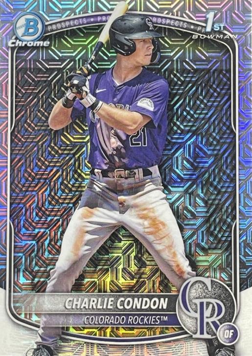 2025 Bowman Chrome Prospects Charlie Condon [Mega Refractor] #BCP-75 card