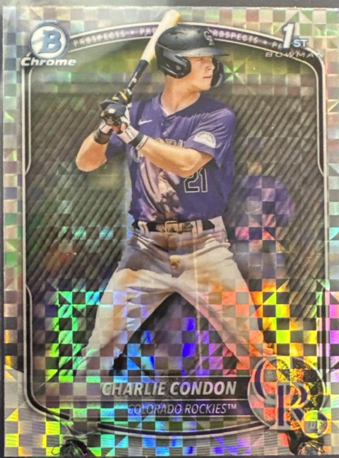 2025 Bowman Chrome Prospects Charlie Condon [X-Fractor] #BCP-75 card