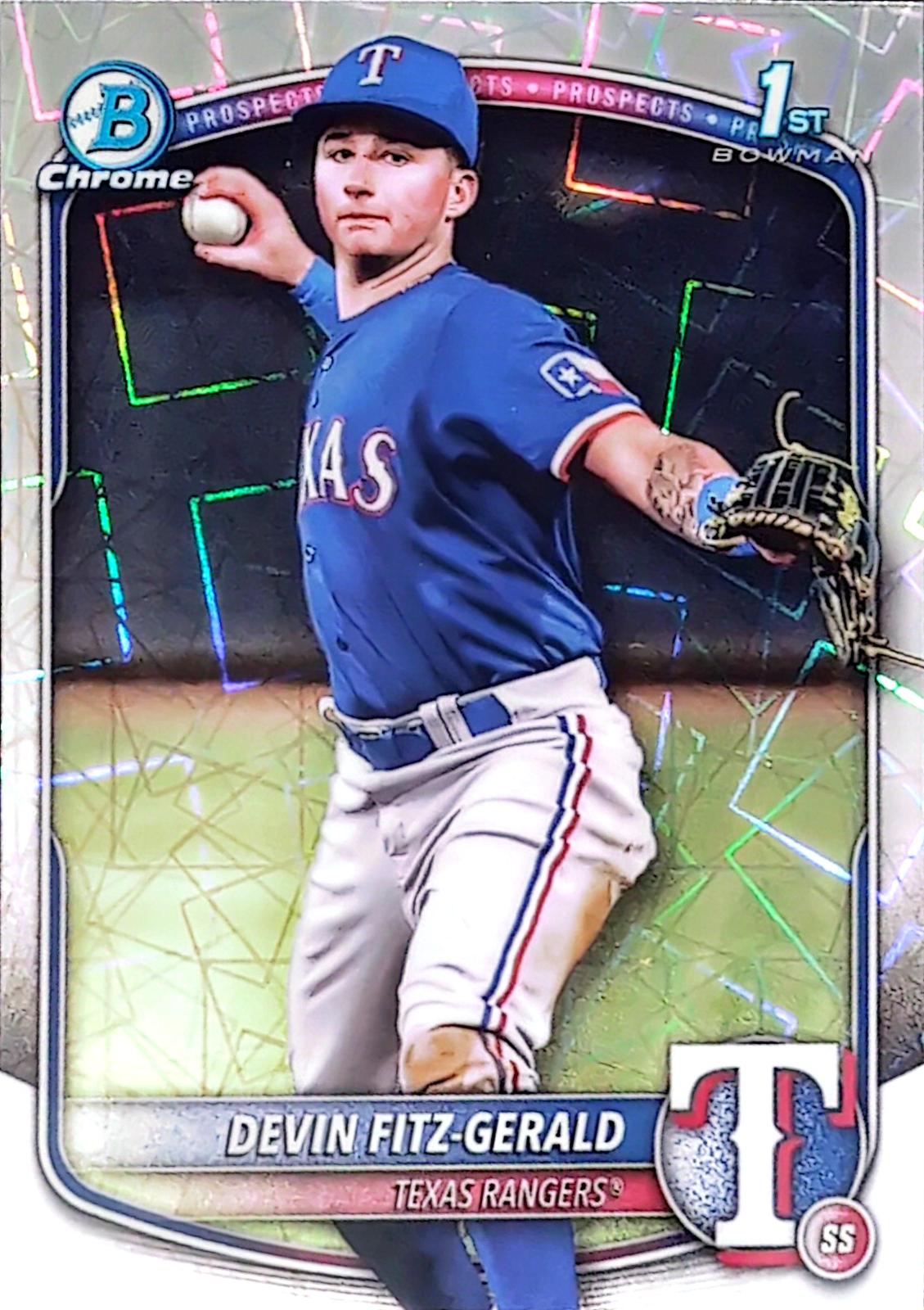 2025 Bowman Chrome Prospects Devin Fitz-Gerald [Laser Mega] #BCP-158 card
