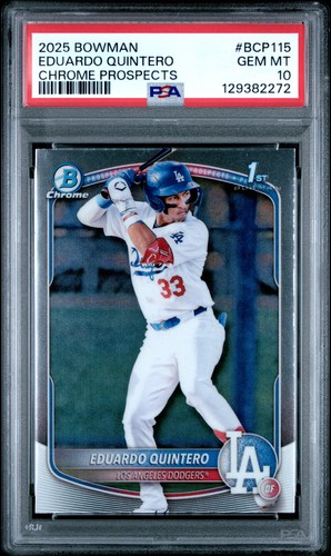 2025 Bowman Chrome Prospects Eduardo Quintero #BCP-115 card
