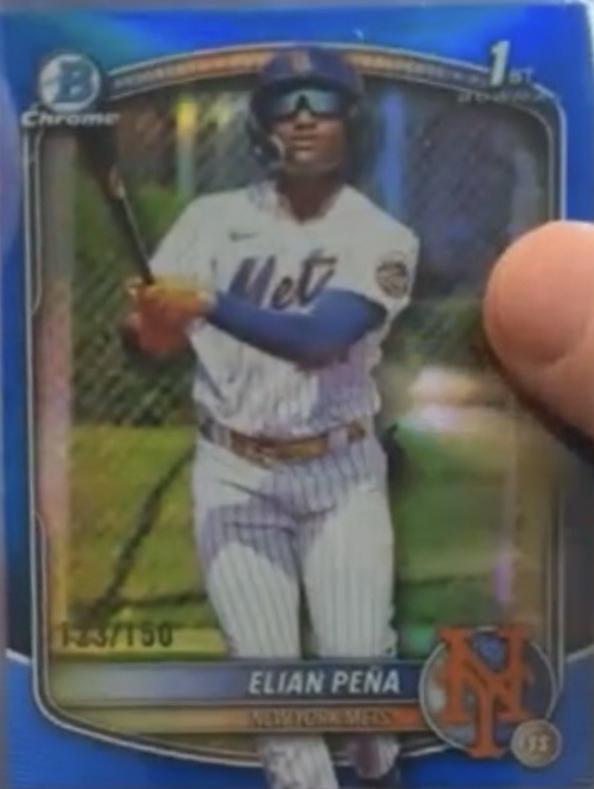 2025 Bowman Chrome Prospects Elian Pena [Blue] #BCP-155 card