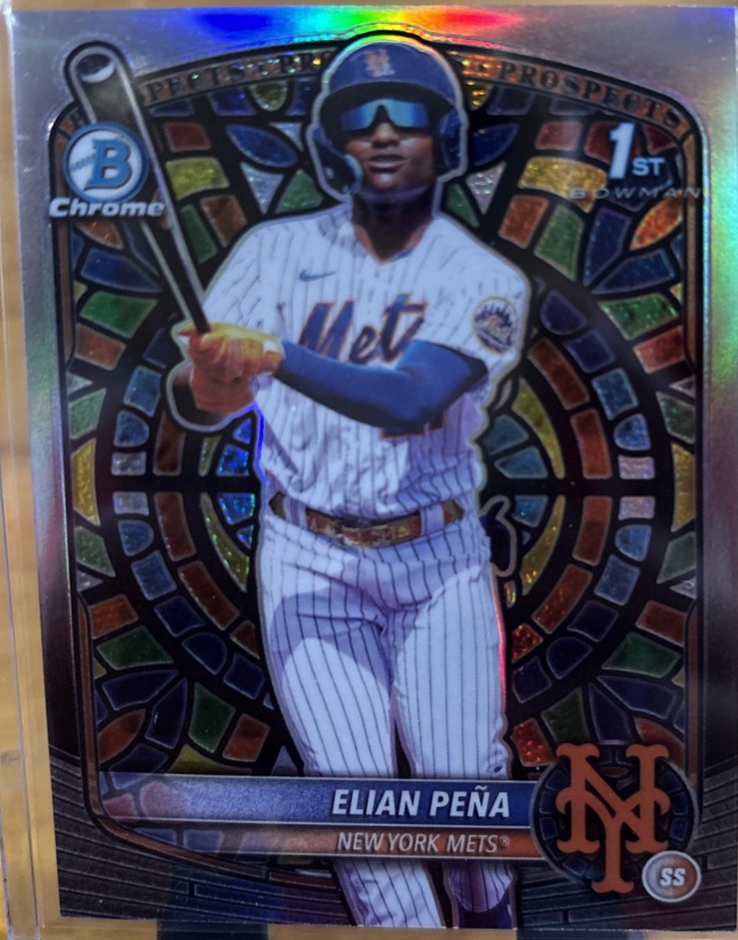 2025 Bowman Chrome Prospects Elian Pena [Etched in Glass Variation] #BCP-155 card